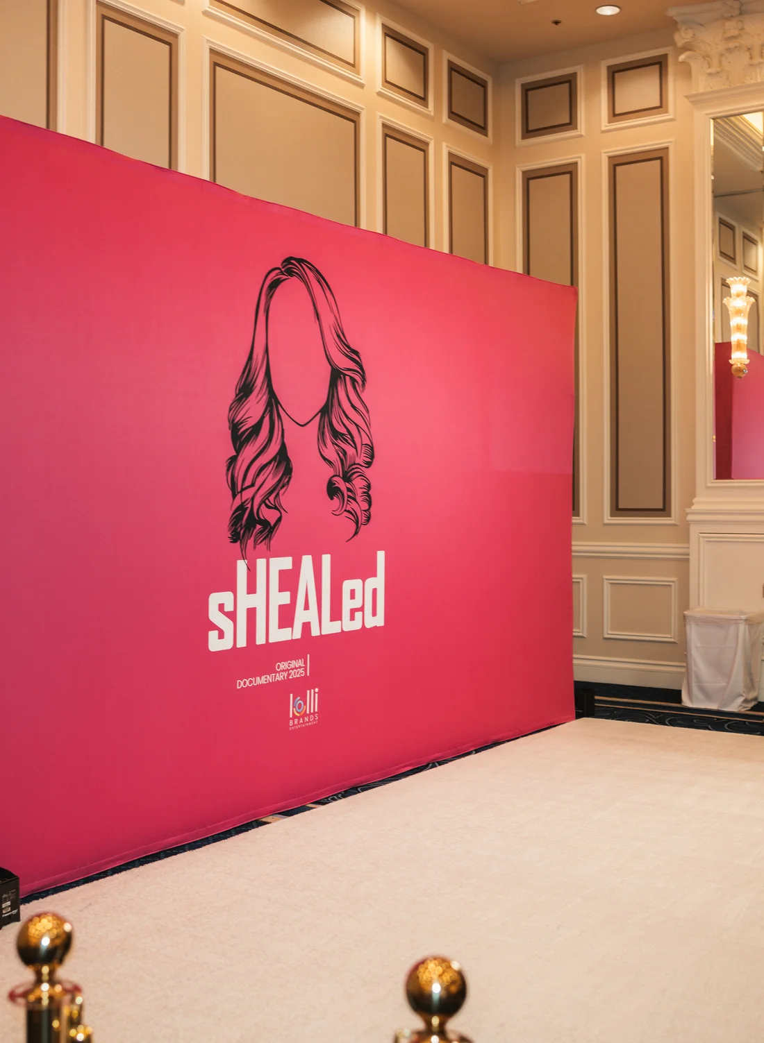The sHEALed press wall at the premiere
