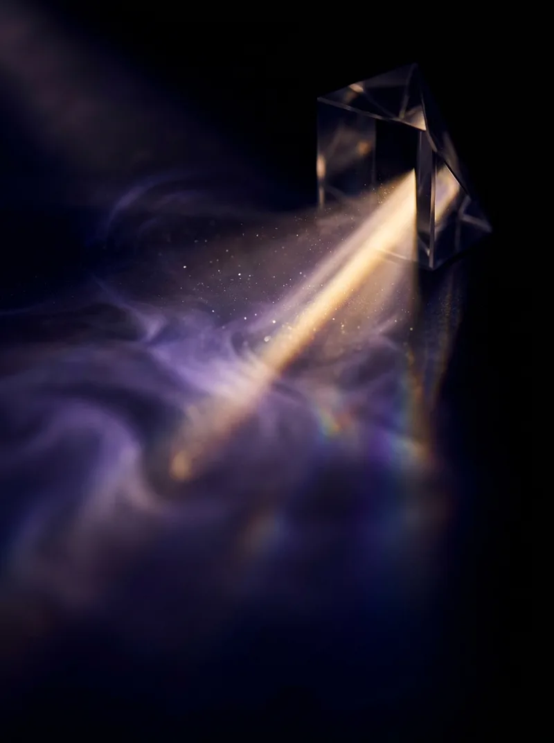Abstract light through a prism